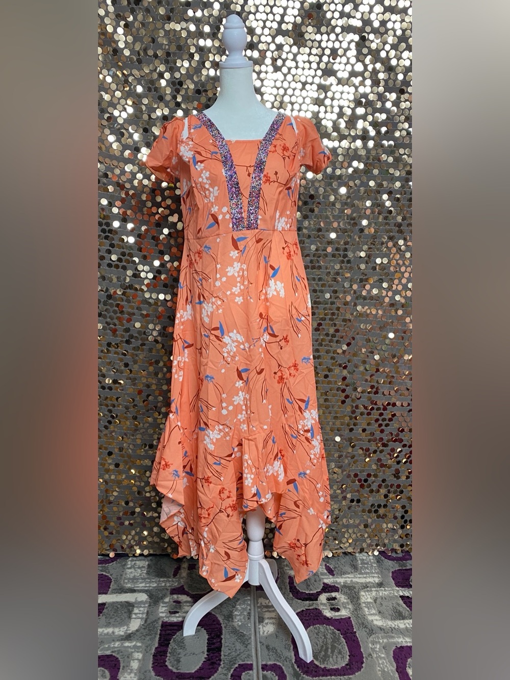 Multicolored floral dress #1538